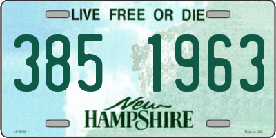 NH license plate 3851963