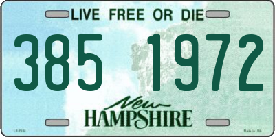 NH license plate 3851972