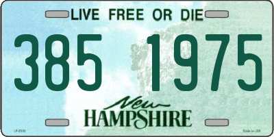 NH license plate 3851975