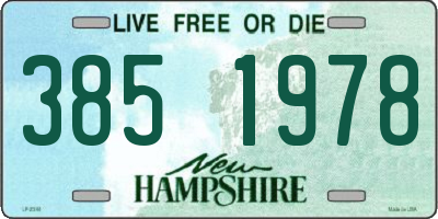 NH license plate 3851978