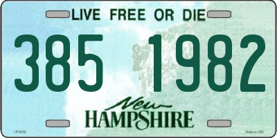 NH license plate 3851982