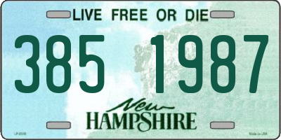 NH license plate 3851987