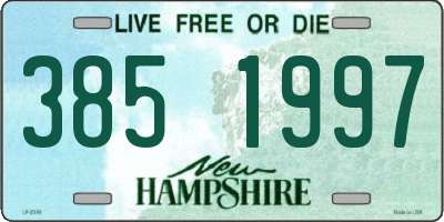 NH license plate 3851997