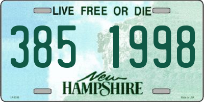 NH license plate 3851998
