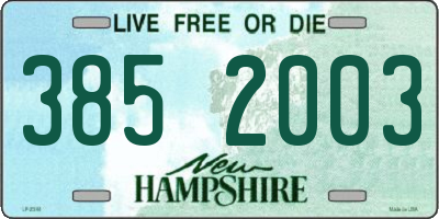 NH license plate 3852003