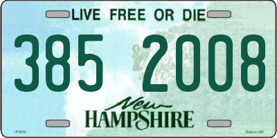 NH license plate 3852008