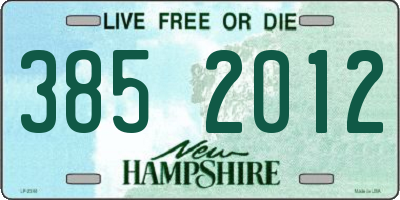 NH license plate 3852012