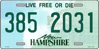 NH license plate 3852031