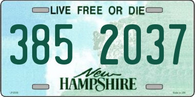 NH license plate 3852037