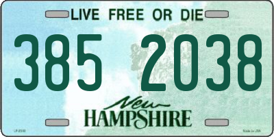 NH license plate 3852038