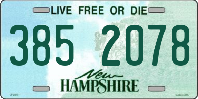 NH license plate 3852078