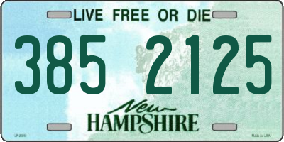 NH license plate 3852125
