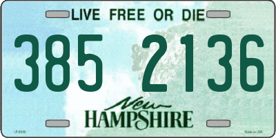 NH license plate 3852136