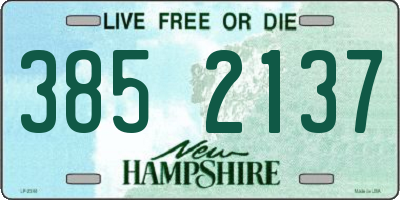 NH license plate 3852137