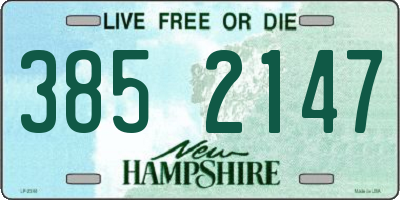 NH license plate 3852147
