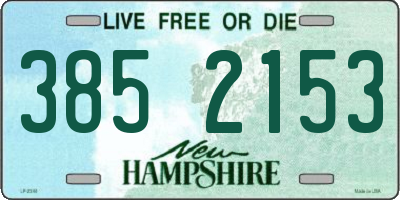 NH license plate 3852153