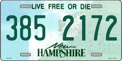 NH license plate 3852172