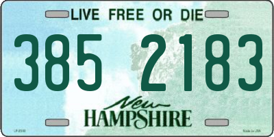 NH license plate 3852183