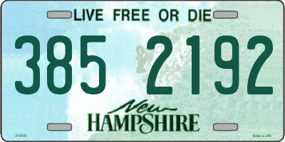 NH license plate 3852192