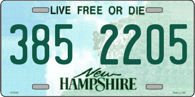 NH license plate 3852205