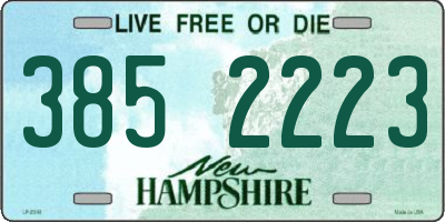 NH license plate 3852223