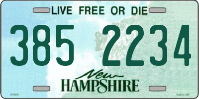 NH license plate 3852234