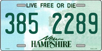NH license plate 3852289