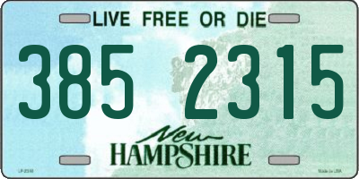 NH license plate 3852315
