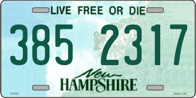 NH license plate 3852317
