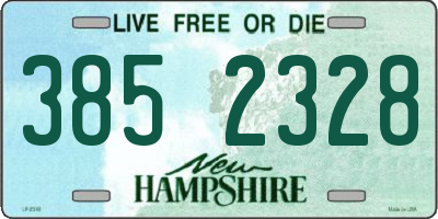 NH license plate 3852328