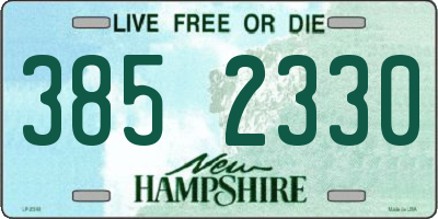 NH license plate 3852330