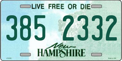 NH license plate 3852332