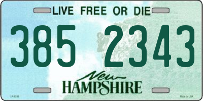 NH license plate 3852343
