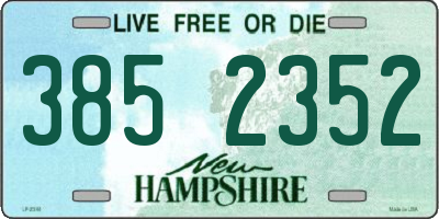 NH license plate 3852352