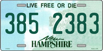 NH license plate 3852383