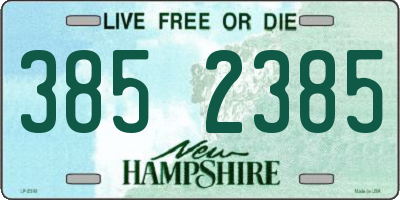 NH license plate 3852385