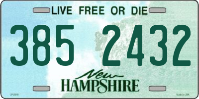 NH license plate 3852432
