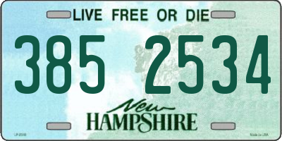 NH license plate 3852534