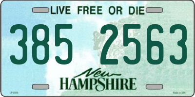 NH license plate 3852563