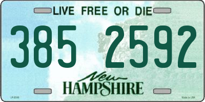 NH license plate 3852592