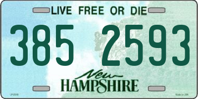 NH license plate 3852593