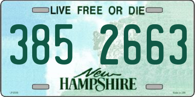 NH license plate 3852663