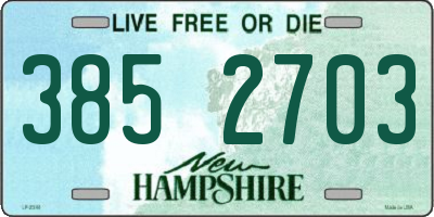 NH license plate 3852703