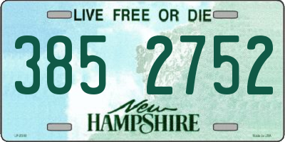 NH license plate 3852752