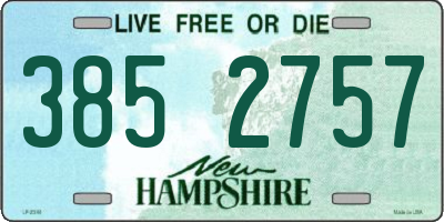 NH license plate 3852757