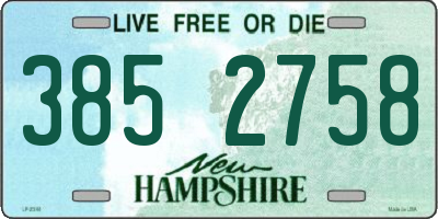 NH license plate 3852758