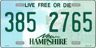 NH license plate 3852765