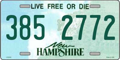 NH license plate 3852772