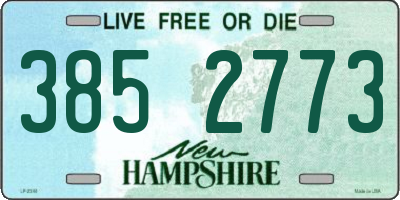 NH license plate 3852773