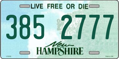 NH license plate 3852777